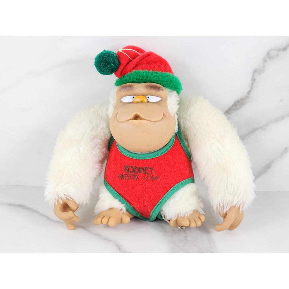 Applause Christmas Gorilla Rodney Needs Love Monkey Ape 6 1/2" Plush 1979 Korea